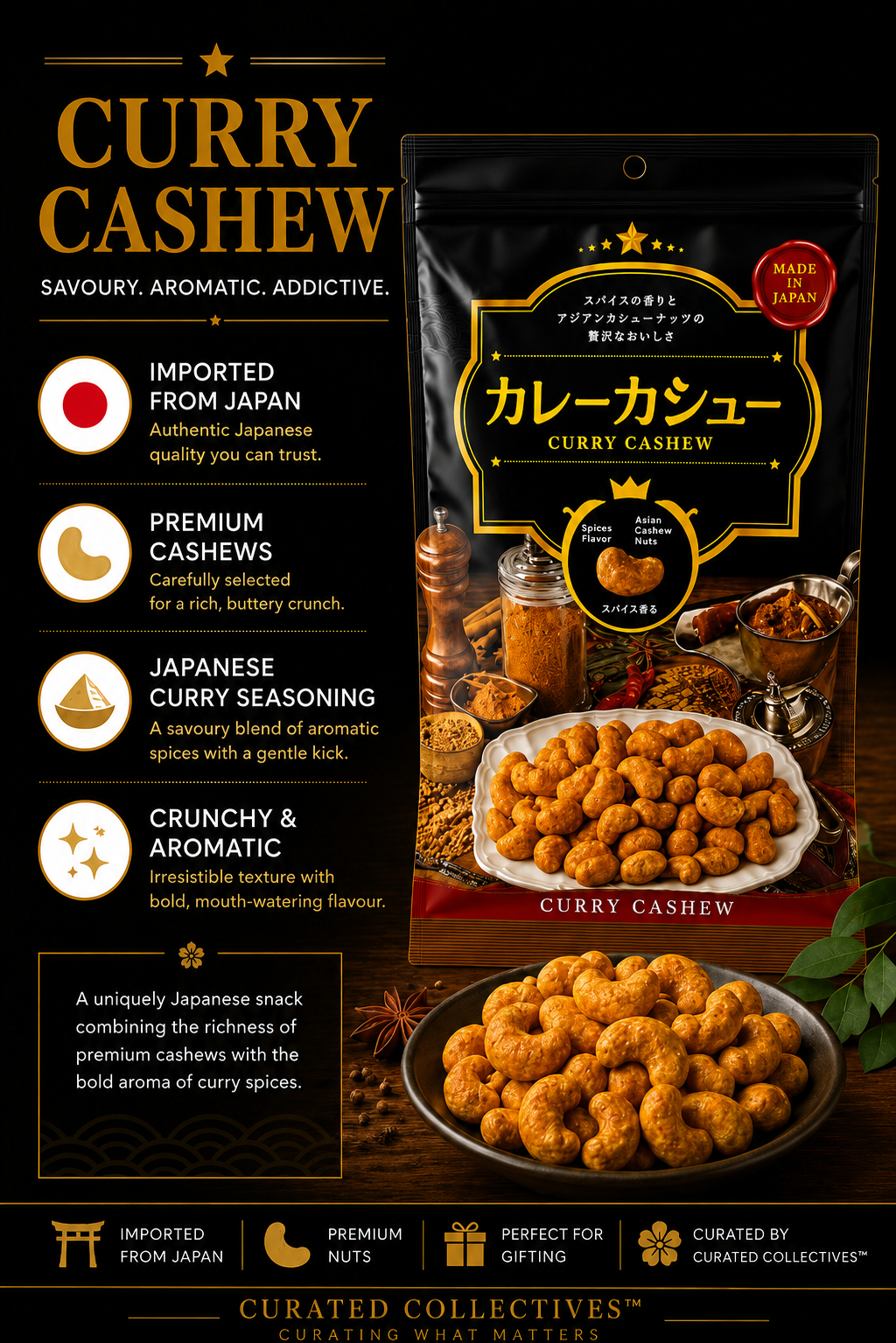 Japanese Curry Coated Cashews