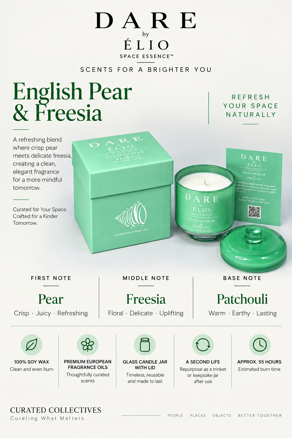 DARE Soy Candle – English Pear & Freesia