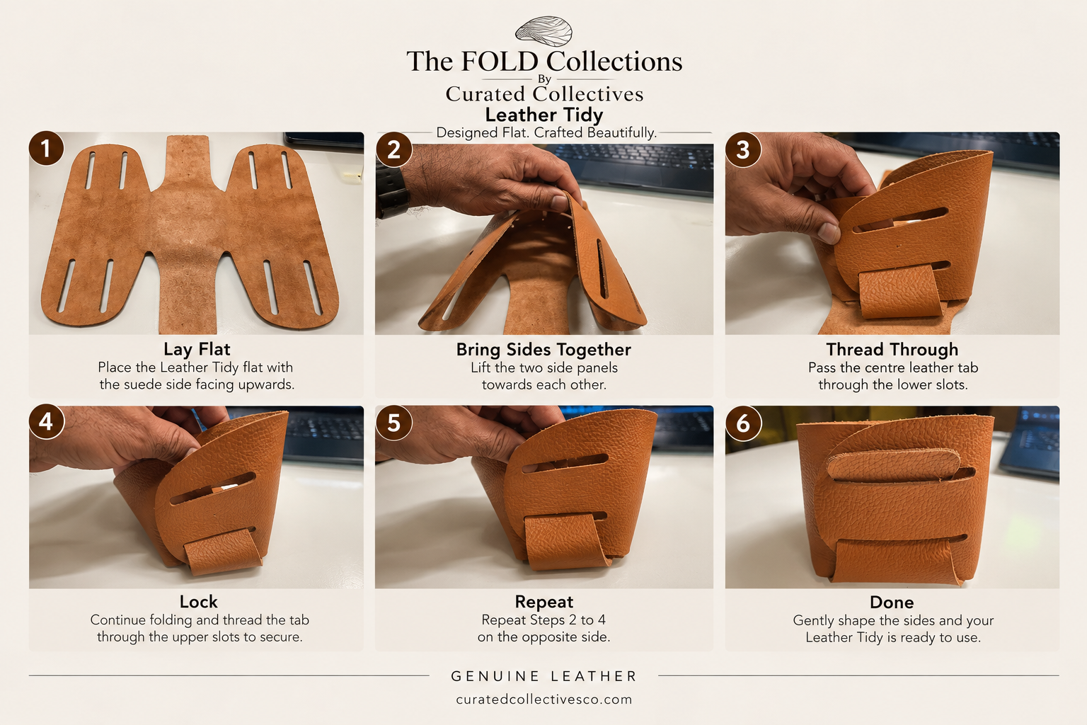 The Art of the FOLD — A Calf Leather Tidy for Everyday Living